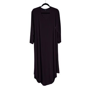 Comfy‎ USA Purple Scoop Neck Dress Womens Plus Size 3X